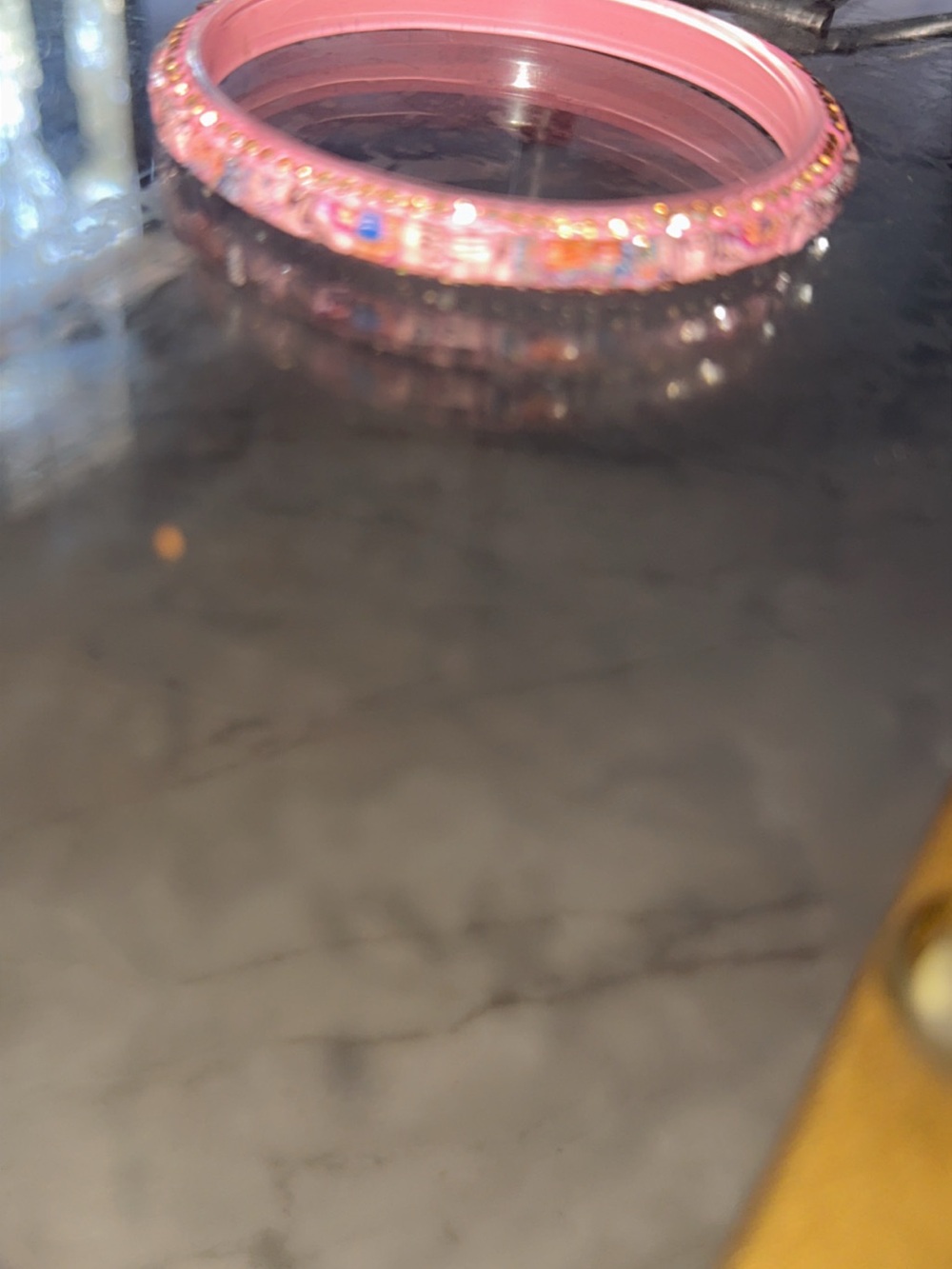 Pink Rhinestone Bangle Bracelet - Picture 8 of 13